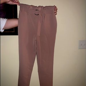 mauve flowy dress pants